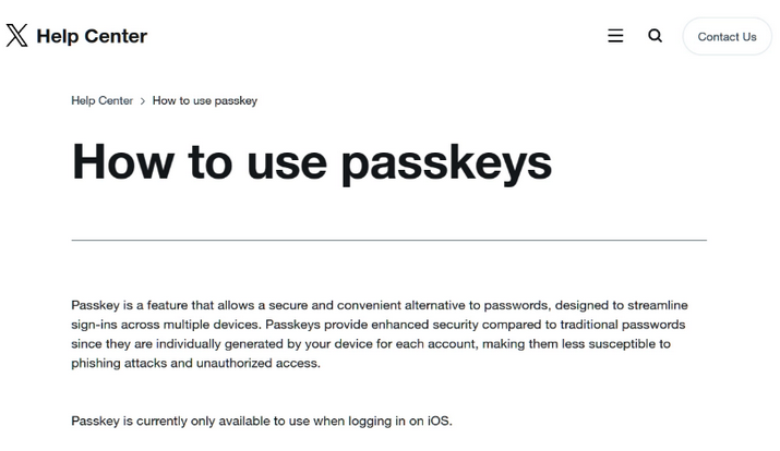 上栗苹果维修店铺分享iOS用户如何通过通行密钥(Passkey)登录 